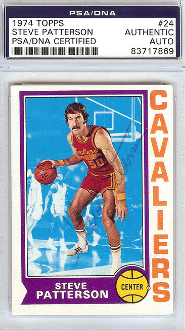 Steve Patterson Autographed 1974 Topps Card #24 Cleveland Cavaliers PSA/DNA #83717869