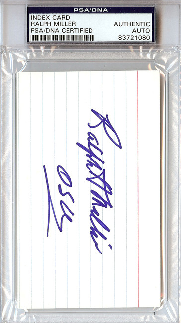 Ralph Miller Autographed 3x5 Index Card Oregon State Beavers Coach PSA/DNA #83721080