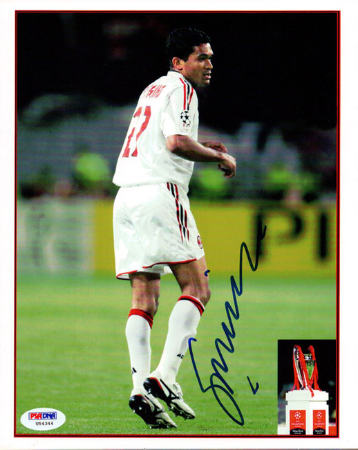 Sergio Claudio Dos Santos Autographed 8x10 Photo A.C. Milan PSA/DNA #U54344
