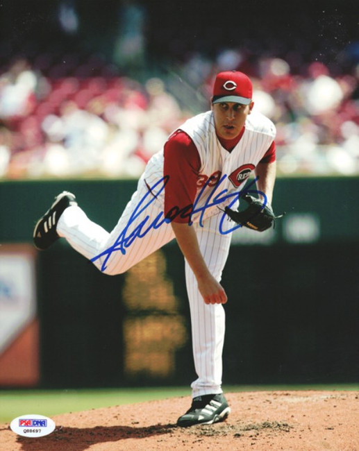 Aaron Harang Autographed 8x10 Photo Cincinnati Reds PSA/DNA #Q88697