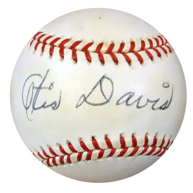 Otis Davis Autographed Official NL Baseball Brooklyn Dodgers PSA/DNA #Z33297