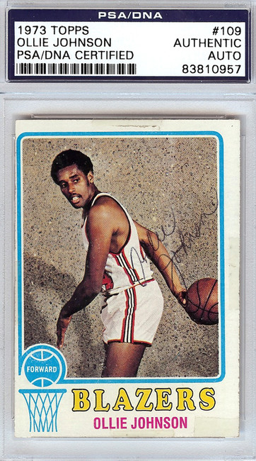 Ollie Johnson Autographed 1973 Topps Card #109 Portland Trail Blazers PSA/DNA #83810957
