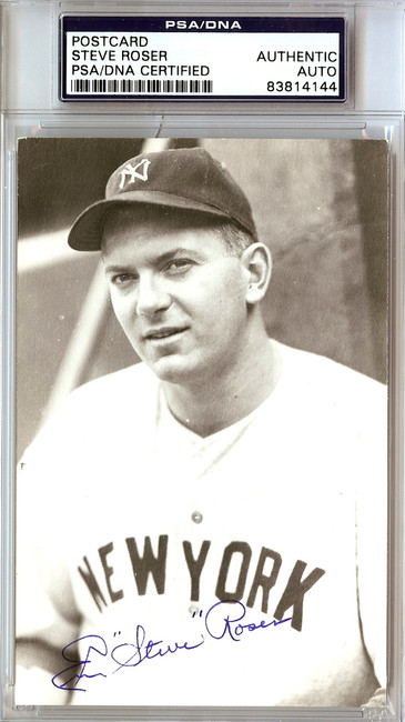 Emerson "Steve" Roser Autographed 3.5x5.5 Postcard New York Yankees PSA/DNA #83814144