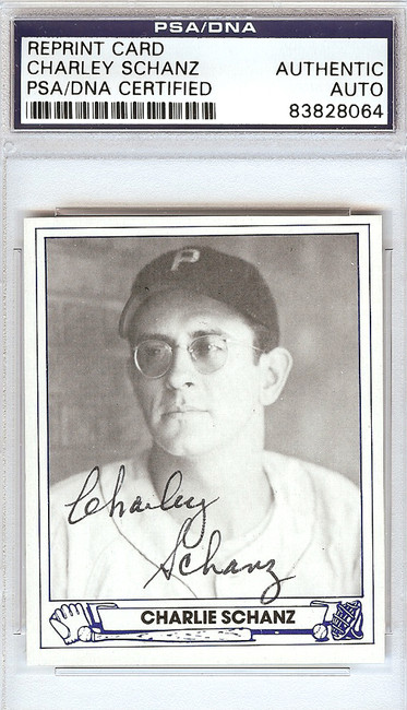 Charley Schanz Autographed 1944 Play Ball Reprint Card #44 Philadelphia Phillies PSA/DNA #83828064