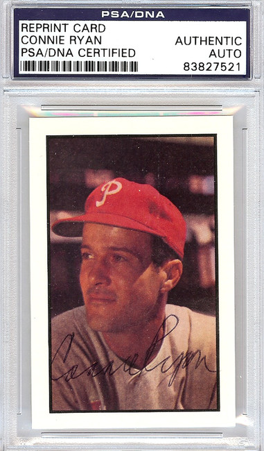 Connie Ryan Autographed 1953 Bowman Reprint Card #131 Philadelphia Phillies PSA/DNA #83827521