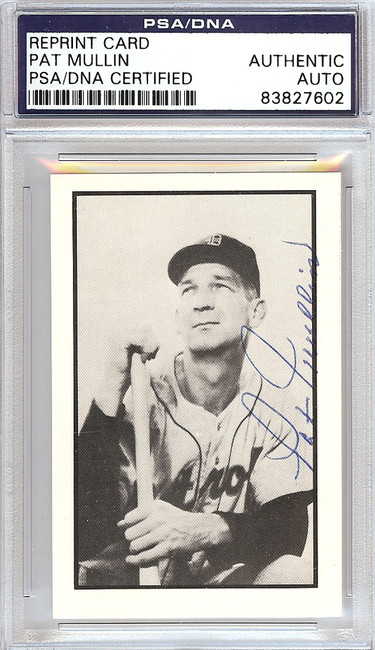 Pat Mullin Autographed 1953 Bowman Reprint Card #4 Detroit Tigers PSA/DNA #83827602