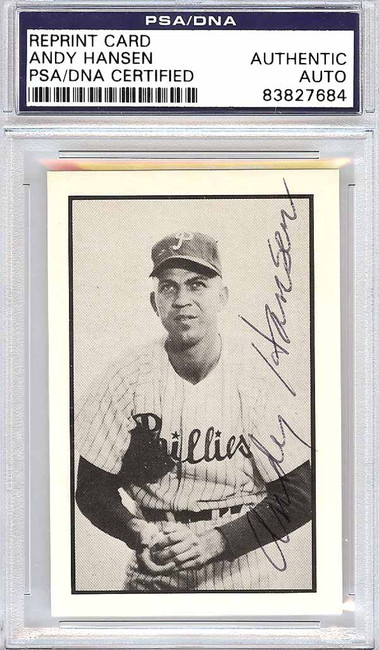 Andy Hansen Autographed 1953 Bowman Reprint Card #64 Philadelphia Phillies PSA/DNA #83827684