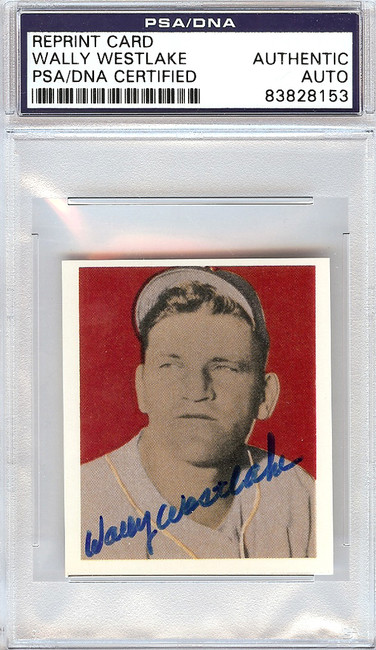 Wally Westlake Autographed 1949 Bowman Reprints Card #45 Pittsburgh Pirates PSA/DNA #83828153