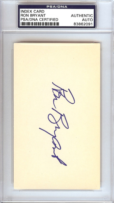 Ron Bryant Autographed 3x5 Index Card San Francisco Giants PSA/DNA #83862091