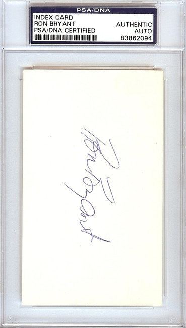 Ron Bryant Autographed 3x5 Index Card San Francisco Giants PSA/DNA #83862094