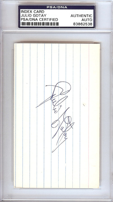 Julio Gotay Autographed 3x5 Index Card St. Louis Cardinals, Pittsburgh Pirates PSA/DNA #83862538