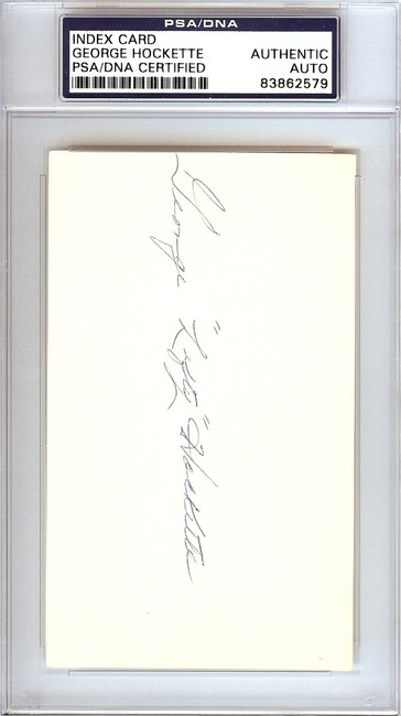 George "Lefty" Hockette Autographed 3x5 Index Card Boston Red Sox PSA/DNA #83862579