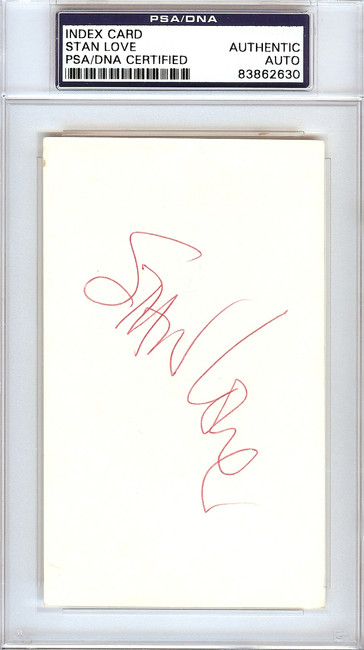 Stan Love Autographed 3x5 Index Card Washington Bullets PSA/DNA #83862630