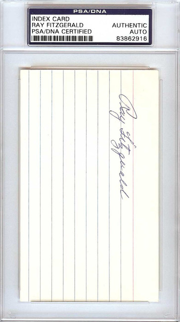 Ray Fitzgerald Autographed 3x5 Index Card Cincinnati Reds PSA/DNA #83862916