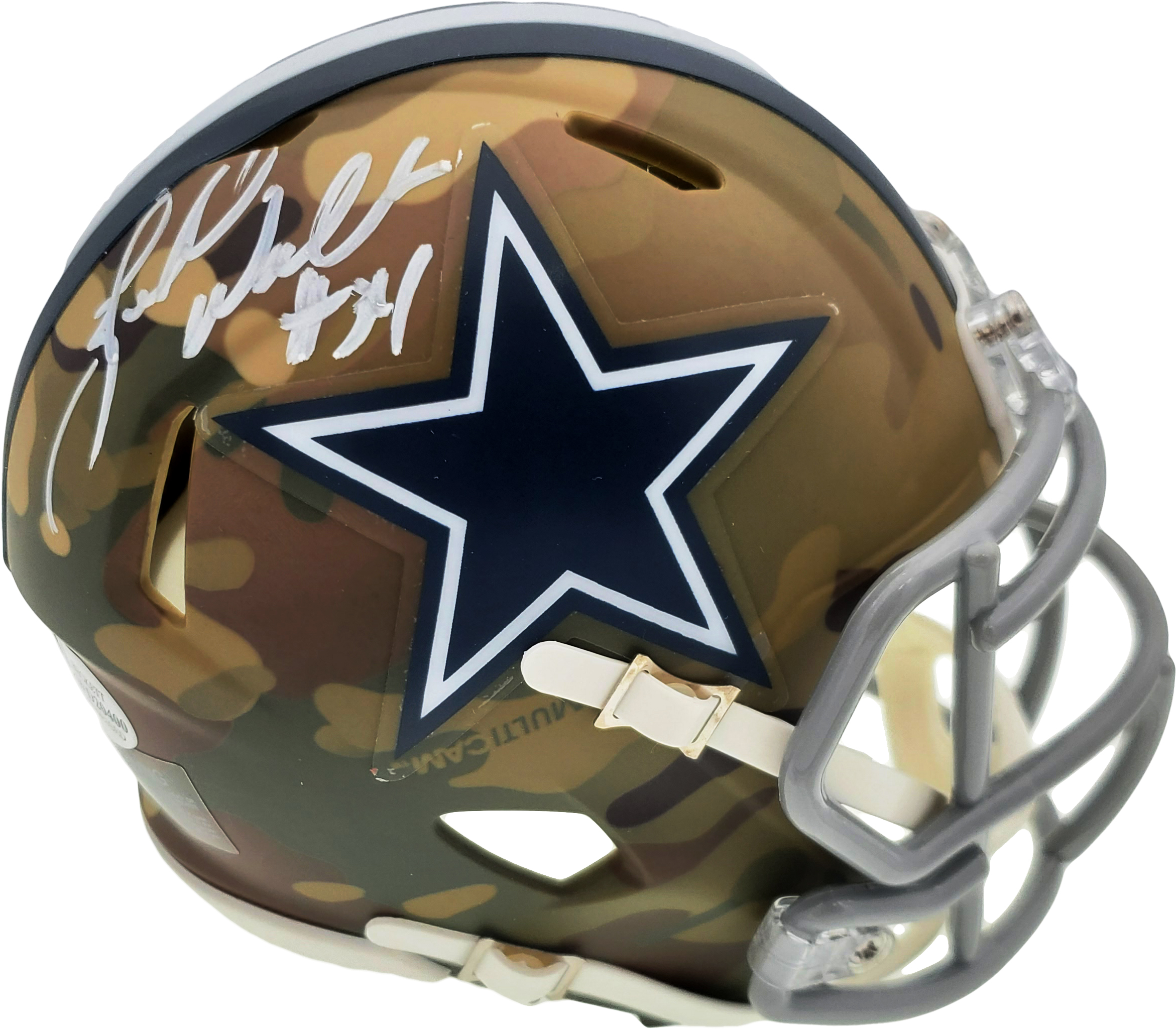 Herschel Walker Autographed Dallas Cowboys Camo Speed Mini Helmet ...