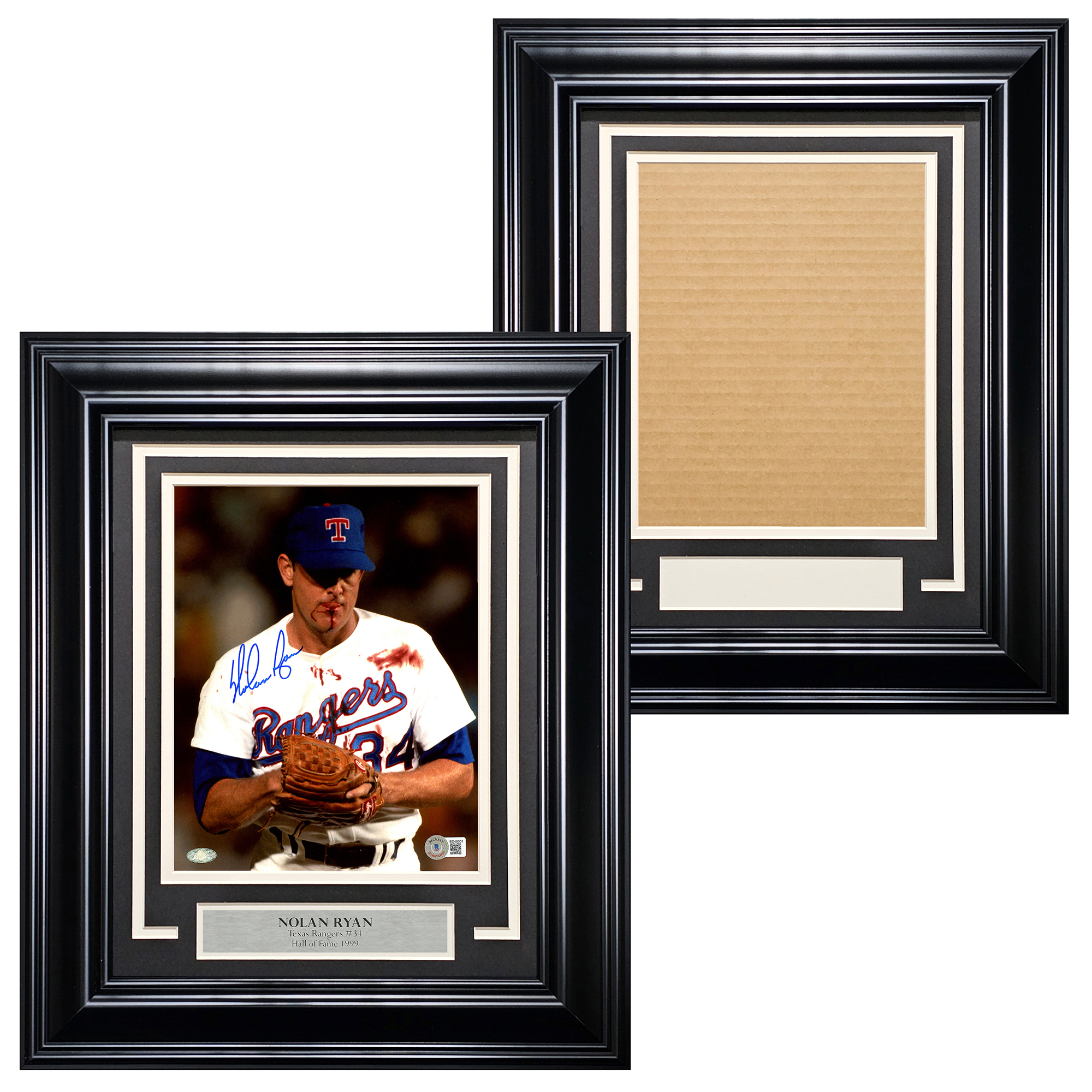 Black Vertical 8x10 Photo Framing Kit With Nameplate Stock #214106 - Mill Creek Sports