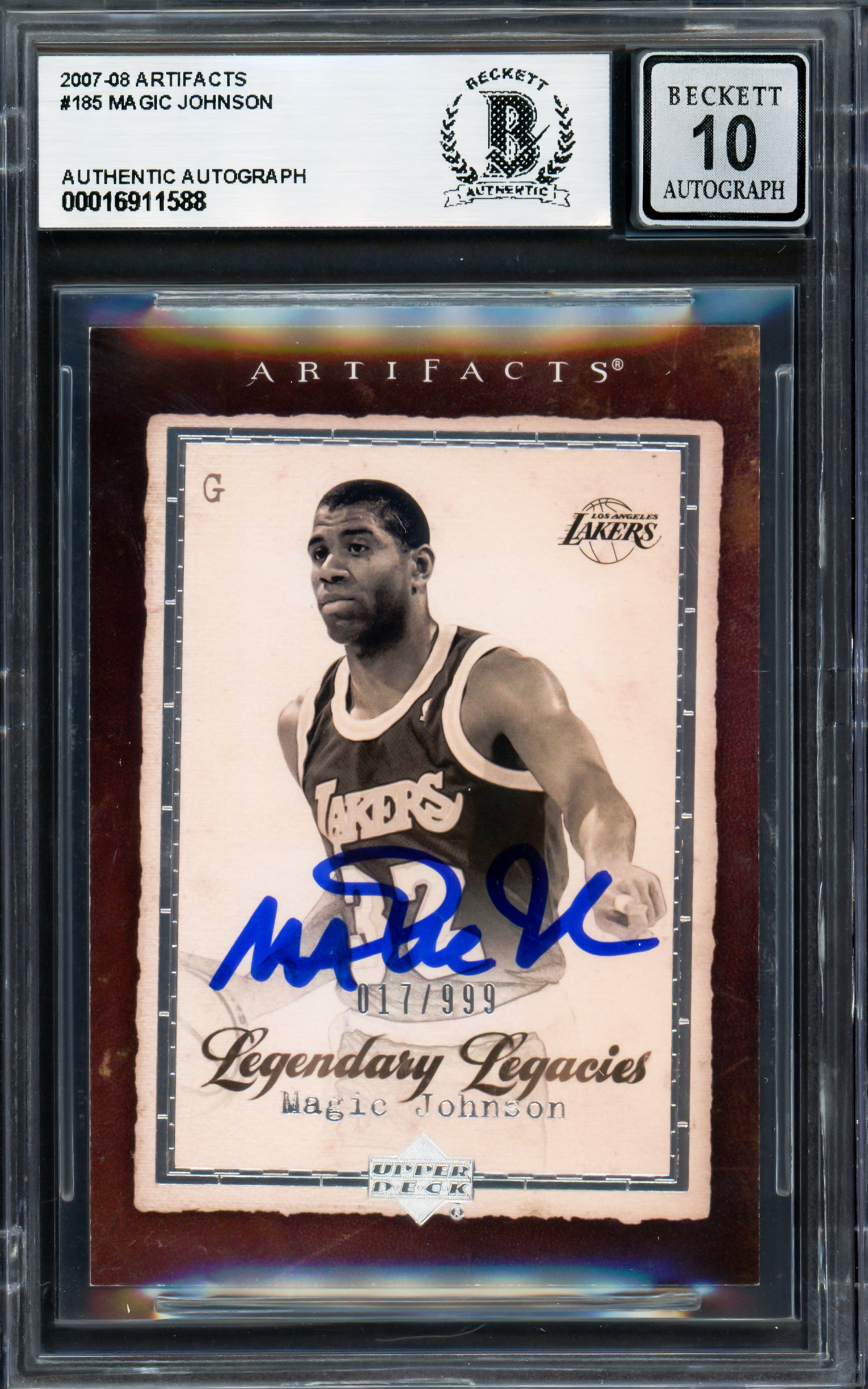 Magic Johnson 直筆サイン Prizm Auto