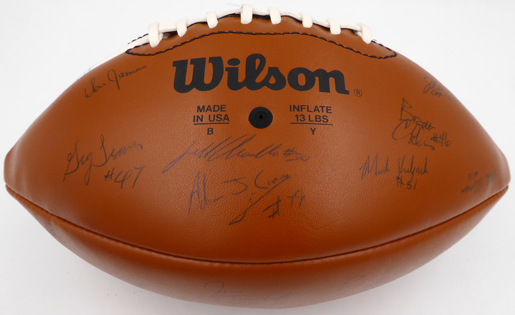 1989 Washington Huskies Autographed Football With 39 Signatures ...