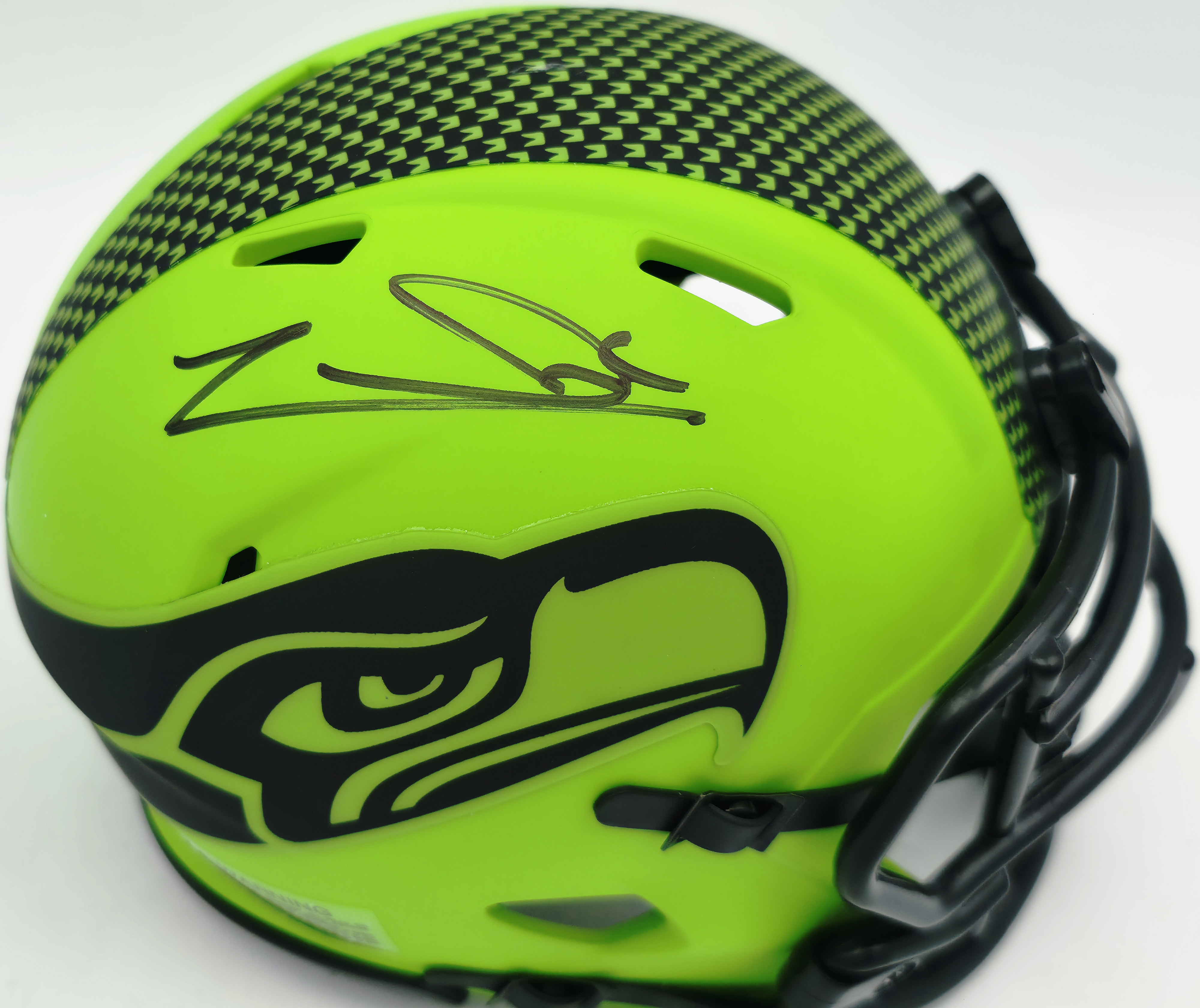 Seahawks Rave Zach Charbonnet Autographed Seattle Seahawks Rave Green Speed Mini ...