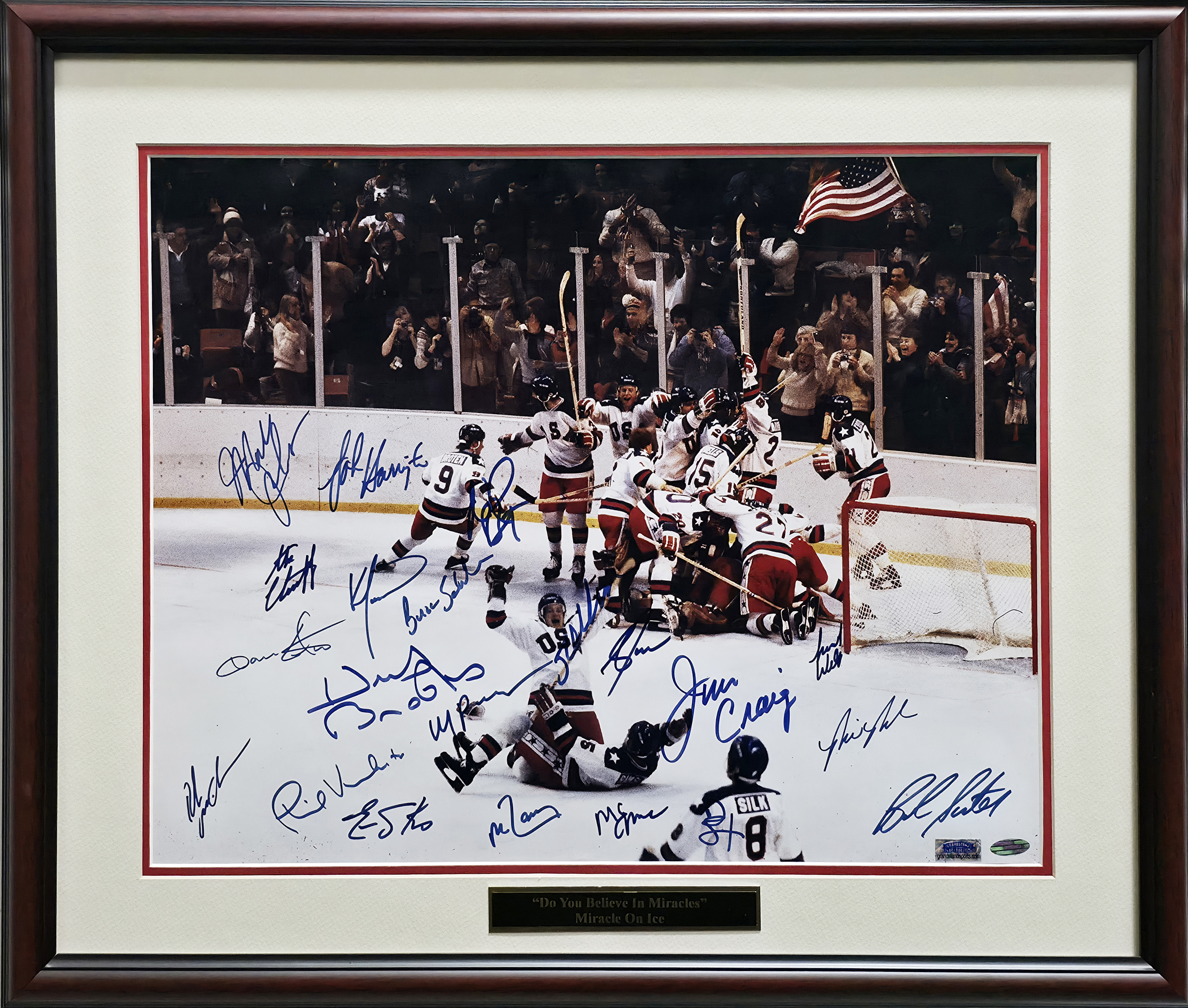 1980 Team USA Miracle On Ice Autographed Framed 16x20 Photo With 20 ...