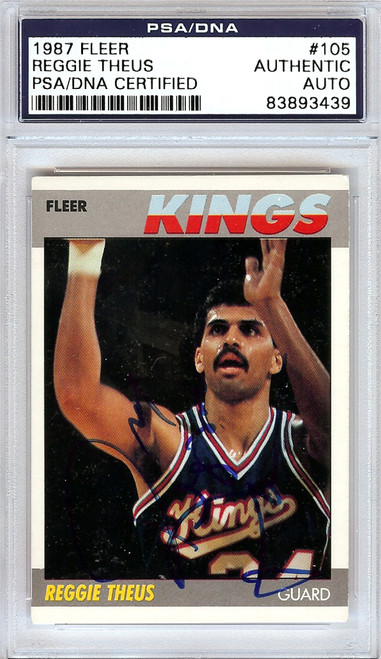 Reggie Theus Autographed 1986 Fleer Card #108 Sacramento Kings PSA/DNA  #83893436 - Mill Creek Sports