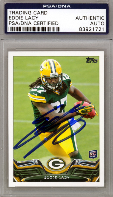 Eddie Lacy Autographed 2013 Topps Rookie Card #406 Green Bay Packers  PSA/DNA #83921721