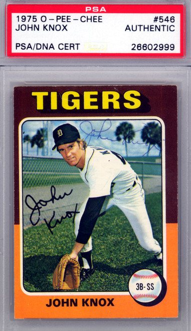 Aurelio Rodriguez Autographed 1975 O-Pee-Chee Card #221 Detroit Tigers SKU  #169387 - Mill Creek Sports