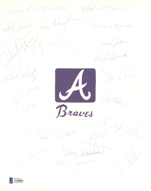 Hank Aaron Autographed Signed 1957 Milwaukee Braves World Series Program  With 5 Total Signatures Including & Warren Spahn Beckett Beckett