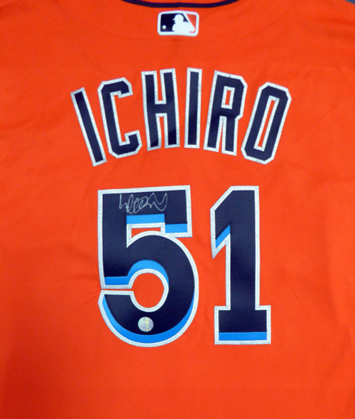 Miami Marlins Ichiro Suzuki Autographed Black Majestic Authentic