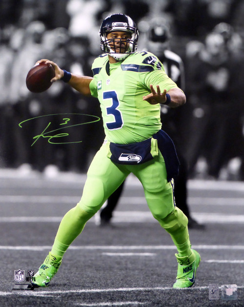 Russell Wilson Seattle Seahawks Fanatics Authentic Unsigned Color Rush  Scramble Photograph