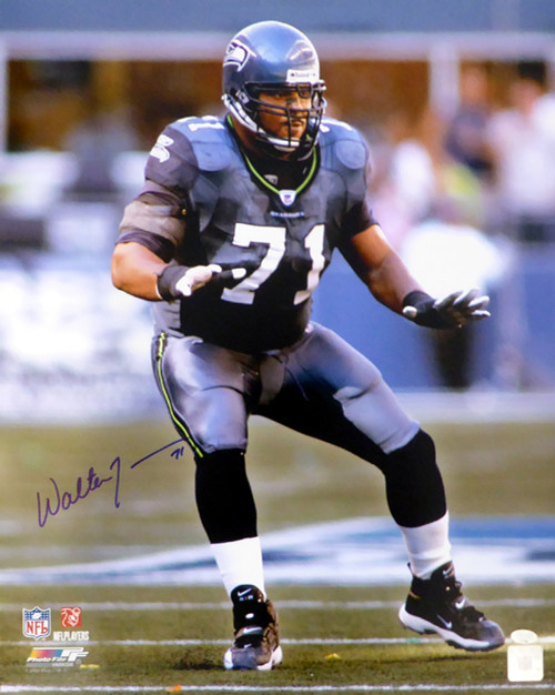 Mill Creek Walter Jones Autographed Jersey - Seattle Seahawks Custom Blue MCS Holo | by Nikco Sports