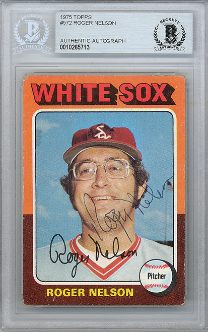 Jesse Jefferson Autographed 1976 Topps Card #47 Chicago White Sox Beckett  BAS #10211362 - Mill Creek Sports