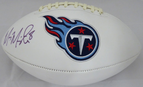 Marcus Mariota Signed Football - White Logo MM Holo Stock #104780