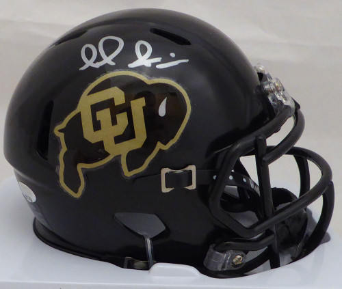 Colorado Buffaloes CUSTOM Metallic Gold With Visor Mini Football Helmet