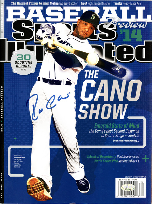 Robinson Cano Autographed Sports Illustrated Magazine Seattle Mariners MCS  Holo #22143