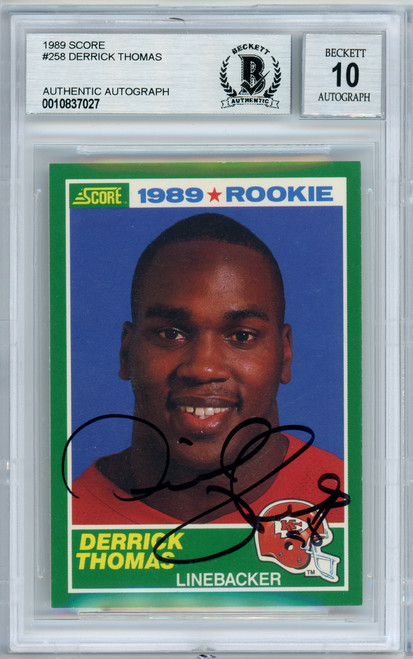 Kansas City Chiefs Derrick Thomas Signed Autographed Possibly Game