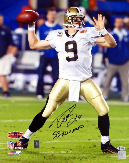 New Orleans Saints Drew Brees Autographed Black Jersey SB XLIV MVP  Beckett BAS Witness Stock #216829 - Mill Creek Sports