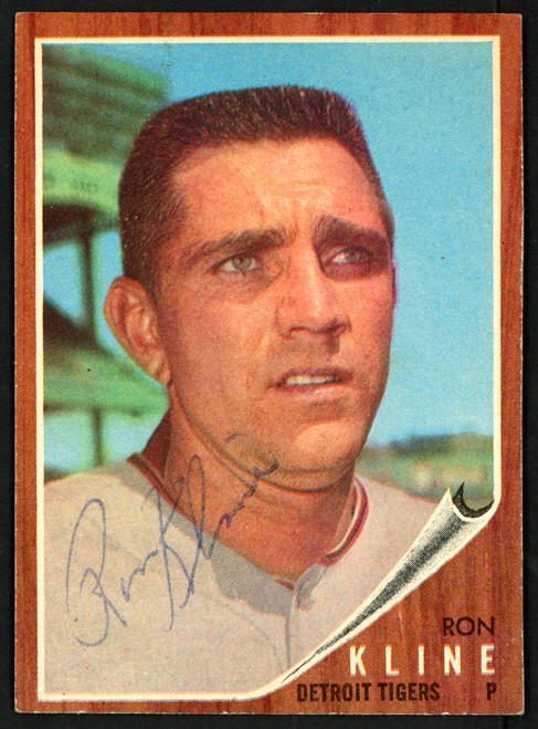 Ron Kline Autographed 1963 Topps Card #84 Detroit Tigers SKU #170071