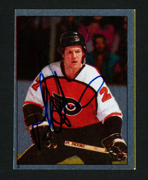 Bobby Clarke Autographed 1983-84 Topps Sticker Card #12 Philadelphia Flyers  SKU #154102 - Mill Creek Sports