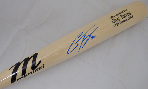 Gleyber Torres Autographed Black Marucci Game Model Baseball