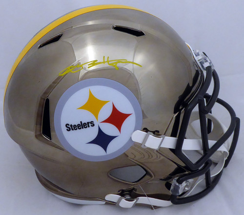 Terry Bradshaw Autographed Pittsburgh Steelers Full Size Eclipse Black  Speed Replica Helmet Beckett BAS Stock #179412 - Mill Creek Sports