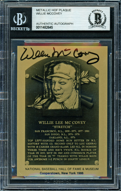 Willie McCovey Autographed 1971 Milk Duds Card #52 San Francisco Giants  Beckett BAS #12057341 - Mill Creek Sports