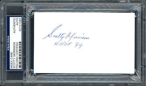 Scotty Morrison Autographed 3x5 Index Card NHL Referee & President