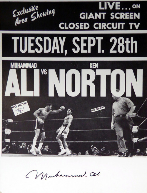 Muhammad Ali Autographed 15x19 Fight Poster Photo PSA/DNA #AB11583