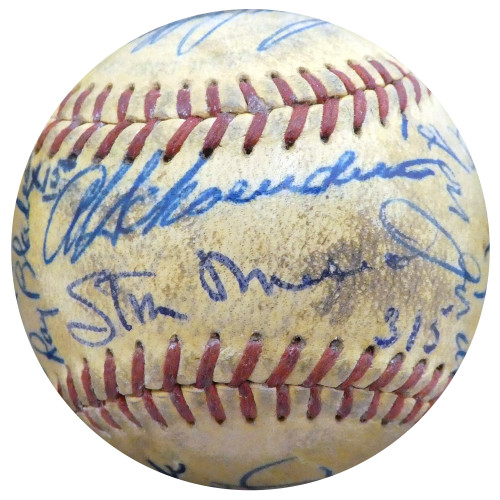 1947 St. Louis Cardinals Autographed Official Baseball With 27 Total  Signatures Including Enos Slaughter Beckett BAS #A52646 - Mill Creek Sports