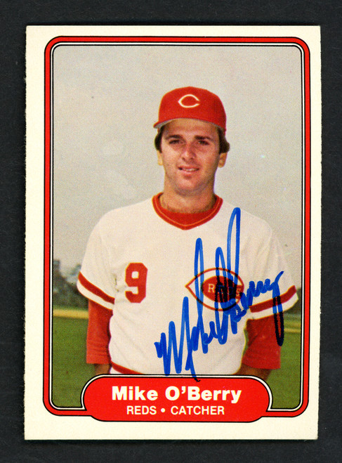 Mike O'Berry Autographed 1982 Topps Card #562 Cincinnati Reds SKU