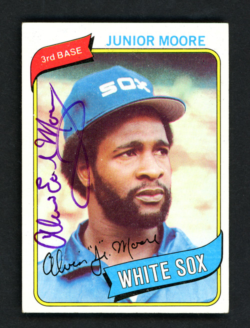 Junior Moore Autographed 1978 SSPC Card #159 Chicago White Sox SKU