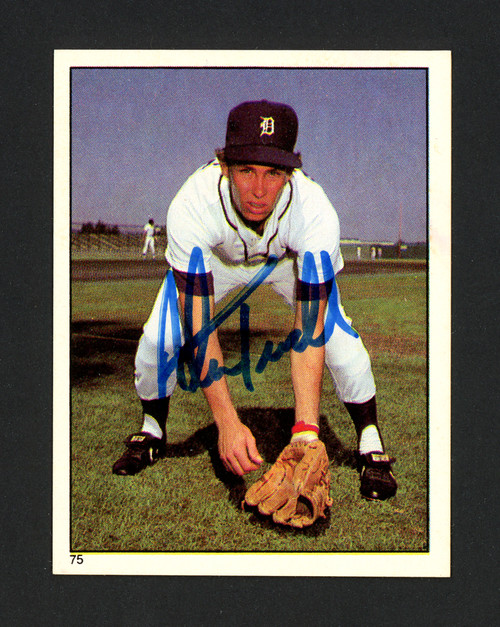 DETROIT TIGERS- ALAN TRAMMELL AUTOGRAPH HALL OF FAME PLAQUE CARD