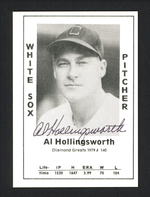 Ralph Hodgin Autographed 1979 Diamond Greats Card #137 Chicago White Sox  SKU #188750 - Mill Creek Sports