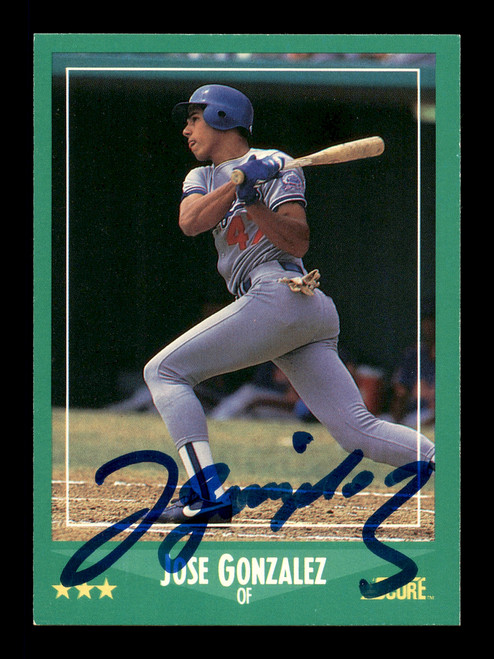 Jose Gonzalez Autographed Signed 1990 Donruss Card #314 Los